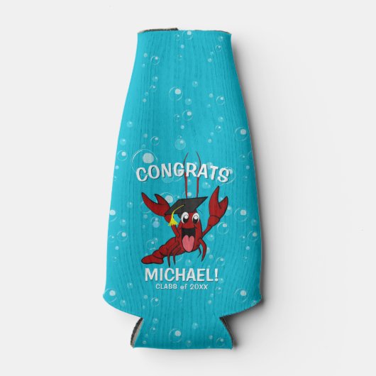 Abschluss Crawfish Boil Hummer Meeresfrüchte Party Flaschenkühler (Vorderseite)