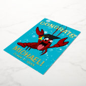 Abschluss Crawfish Boil Hummer Meeresfrüchte Party Folieneinladung (Gedreht)