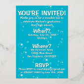 Abschluss Crawfish Boil Hummer Meeresfrüchte Party Folieneinladung (Rückseite)