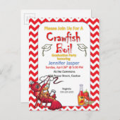 Abschluss Crawfish Boil Party Einladung (Vorne/Hinten)