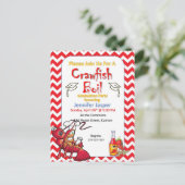Abschluss Crawfish Boil Party Einladung (Stehend Vorderseite)