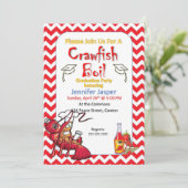 Abschluss Crawfish Boil Party Einladung (Stehend Vorderseite)