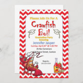 Abschluss Crawfish Boil Party Einladung (Vorne/Hinten)