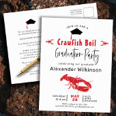 Abschluss Crawfish GRILLEN Party Einladung Postkarte