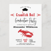 Abschluss Crawfish GRILLEN Party Einladung Postkarte (Vorderseite)