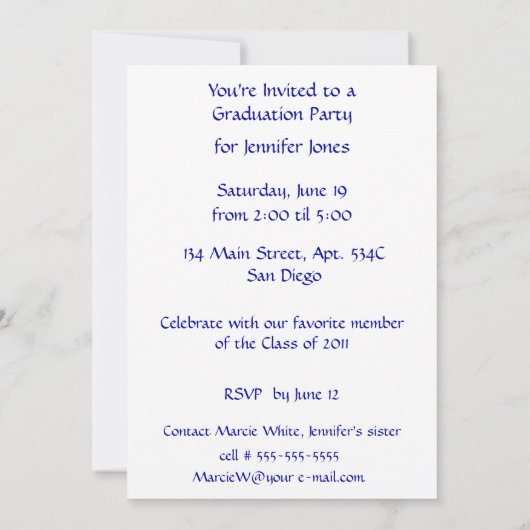 Abschluss Crowd Throwing Caps kosmische Blitze Einladung (Rückseite)