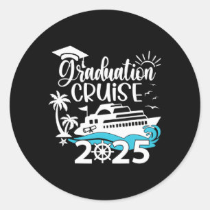 Abschluss Cruise 2025 Senior Grad Trip Family Mat Runder Aufkleber