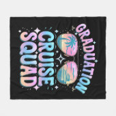 Abschluss Cruise Squad Kreuzfahrt Retro Fleecedecke (Vorderseite (Horizontal))