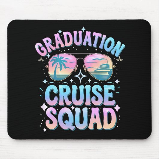 Abschluss Cruise Squad Kreuzfahrt Retro Mousepad (Vorne)