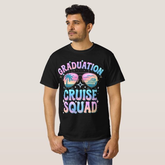 Abschluss Cruise Squad Kreuzfahrt Retro T-Shirt (Vorne ganz)