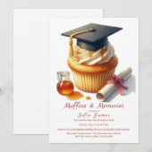 Abschluss-Cupcake-Brunch-Feier Einladung (Vorne/Hinten)