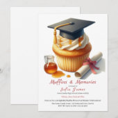 Abschluss-Cupcake-Brunch-Feier Einladung (Vorne/Hinten)