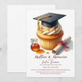 Abschluss-Cupcake-Brunch-Feier Einladung (Vorne/Hinten)