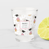 Abschluss Cupcake Personalisiert Shotglas Schnapsglas (Vorderseite)