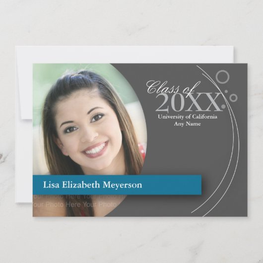 Abschluss Curve & Dots: Benutzerblau Einladung (Vorderseite)