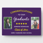 Abschluss Custom 2 Foto Herzlichen Glückwunsch Gra Fotoplatte (Vorderseite)