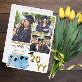 Abschluss Custom 4 Foto Herzlichen Glückwunsch Gra Feiertagskarte