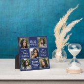 Abschluss Custom 5 Foto Collage Senior Navy Blue Fotoplatte (InSitu)