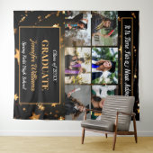 Abschluss Custom Foto Collections Name Class Year  Wandteppich (Beispiel (Horizontal))