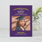 Abschluss Custom Foto Herzlichen Glückwunsch Gradu Ankündigung (Stehend Vorderseite)