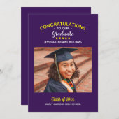 Abschluss Custom Foto Herzlichen Glückwunsch Gradu Ankündigung (Vorne/Hinten)