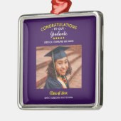 Abschluss Custom Foto Herzlichen Glückwunsch Gradu Ornament Aus Metall (Links)