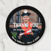 Abschluss Custom Foto Name and Year Vielen Dank Geschenkanhänger (Vorderseite)