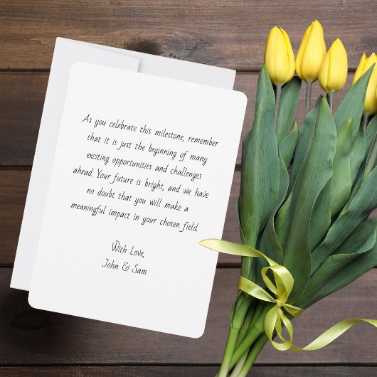 Abschluss Custom Foto of Graduate, Modern Black