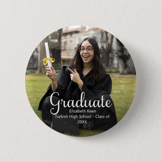 Abschluss Custom Foto Poster Button (Vorderseite)