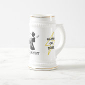 Abschluss Dabbing Männlicher Blitz Custom Bierglas (VorderseiteRechts)