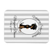 Abschluss Dackel Hund (schwarz & tan) Niedlich Magnet (Horizontal)