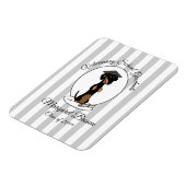 Abschluss Dackel Hund (schwarz & tan) Niedlich Magnet (Linke Seite)