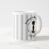 Abschluss Dackel (schwarz & tan) - Niedlicher Hund Jumbo-Tasse (Vorderseite Rechts)