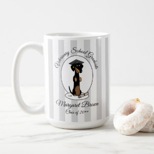 Abschluss Dackel (schwarz & tan) - Niedlicher Hund Kaffeetasse