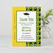 ABSCHLUSS DANK IHNEN Personalisiert JAMAICA Dankeskarte (Stehend Vorderseite)