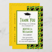 ABSCHLUSS DANK IHNEN Personalisiert JAMAICA Dankeskarte (Vorne/Hinten)