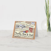 Abschluss - Dank, Mama u. Vater - Karte (Vorderseite)