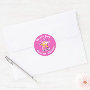 Abschluss Dank Super Grad Pink - bestellbar Runder Aufkleber