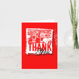 Abschluss Danke, Card School Bus 2 Dankeskarte