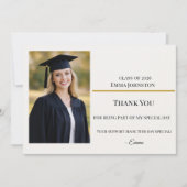 Abschluss Danke Foto Karte Modern (Vorderseite)