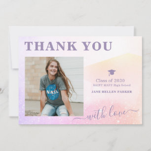 Abschluss danke Ihnen, Girly rosa FOTO Postcard