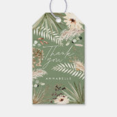 Abschluss danke Ihnen sage grüne Pampas eucalyptus Geschenkanhänger (Vorderseite)