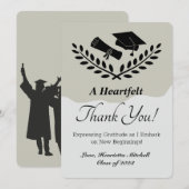 Abschluss Danke Karte (Vorne/Hinten)