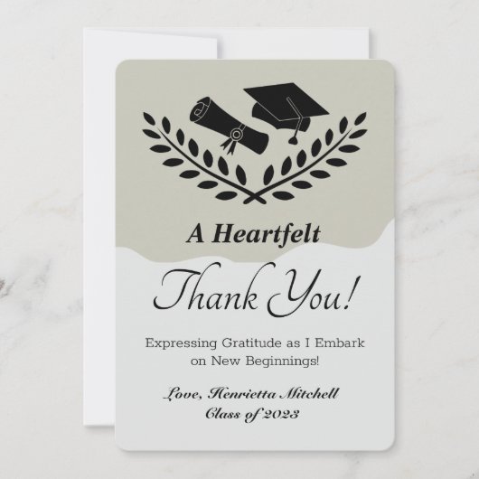 Abschluss Danke Karte (Vorderseite)