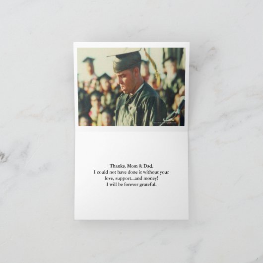 Abschluss/Danke-Karte (Personalisieren) Dankeskarte (Innenseite)