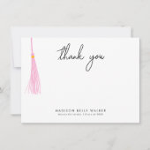 Abschluss Danke, Light Pink Tassel Dankeskarte (Vorderseite)