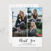 Abschluss Danke, Script Three Grad Foto Postkarte (Vorne/Hinten)