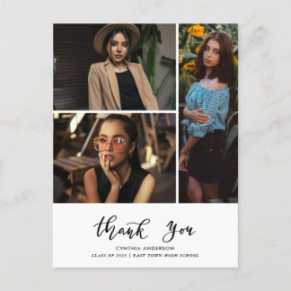 Abschluss Danke, Script Three Grad Foto Postkarte