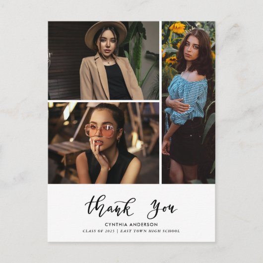 Abschluss Danke, Script Three Grad Foto Postkarte (Vorderseite)