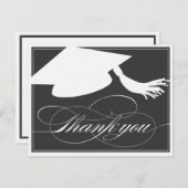 Abschluss danken Ihnen flaches Schwarzes der Einladung (Vorne/Hinten)